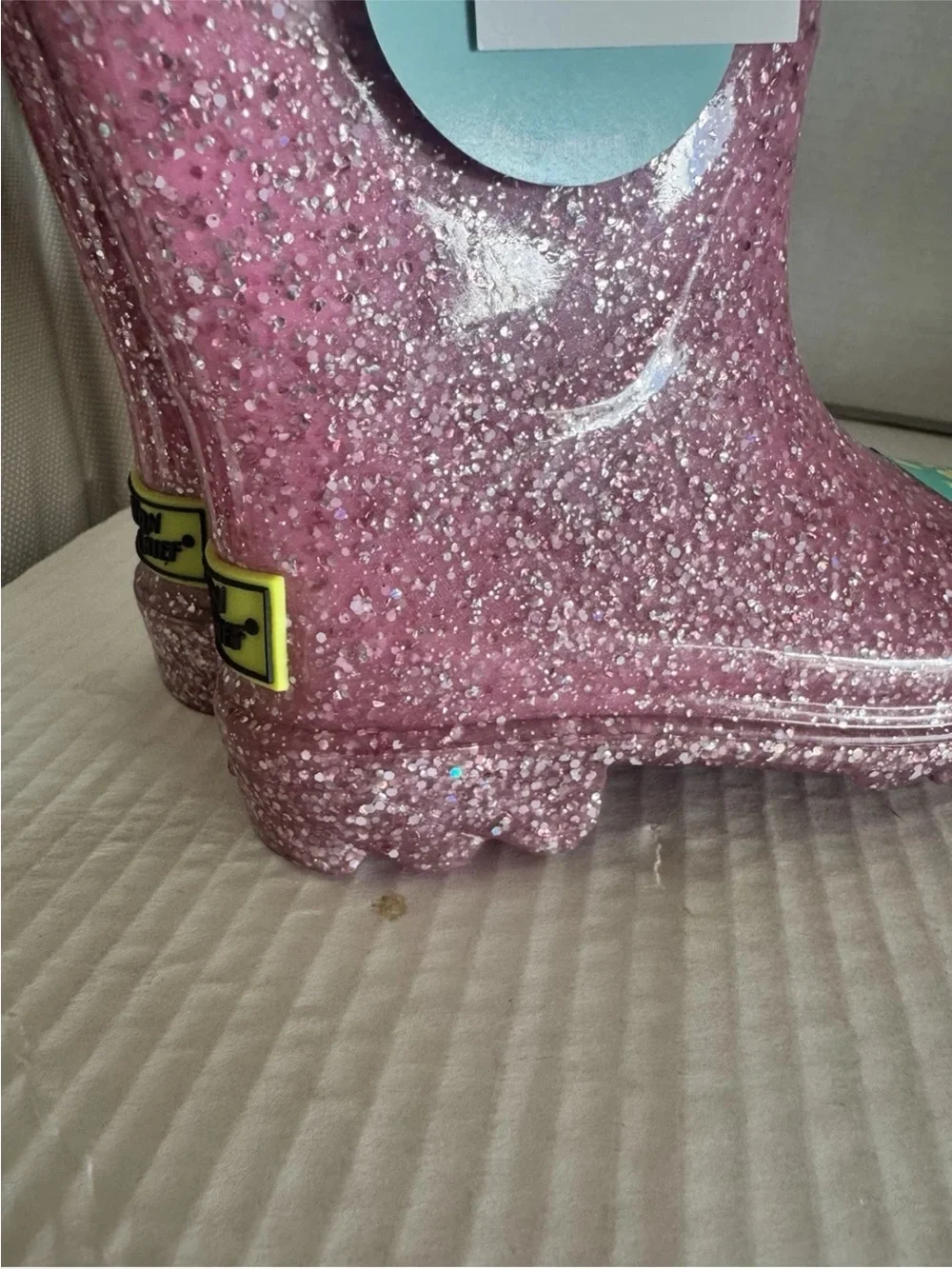 Western Chief Toddler Girls Abby Pink Glitter Lighted Shimmer Rain Boots